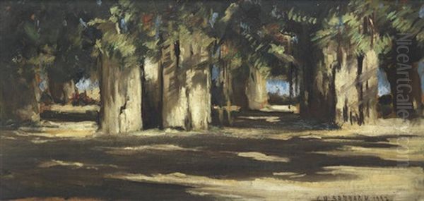 Trees Oil Painting by Georges Hanna Sabbagh