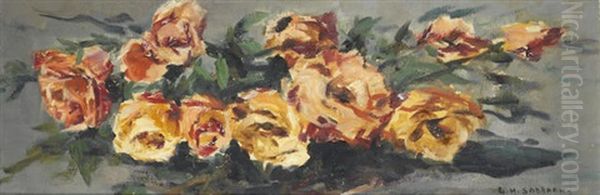 Still Life (flowers) Oil Painting by Georges Hanna Sabbagh