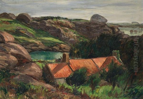 Paysage De Bretagne Oil Painting by Georges Hanna Sabbagh