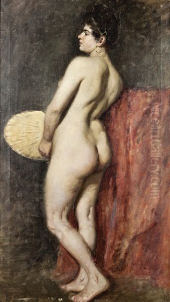 Nudo Femminile Oil Painting by Cesare Saccaggi