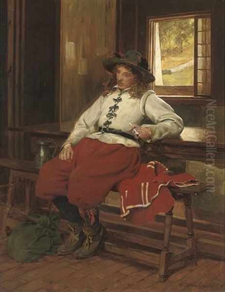 Lost In Thought Oil Painting by Walter Dendy Sadler