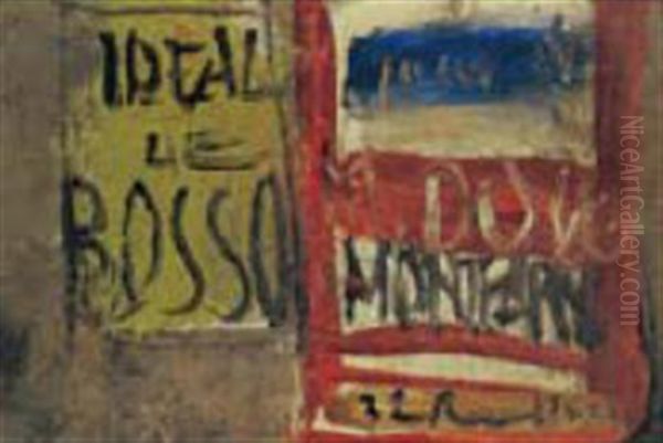 Advertisement Oil Painting by Yuzo Saeki