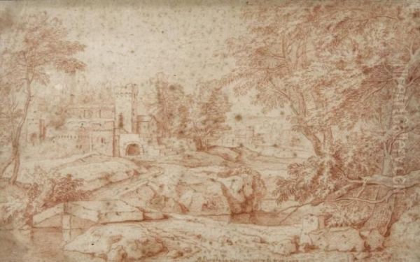 Paysage Au Petit Pont Oil Painting by Adriaen Frans Boudewijns
