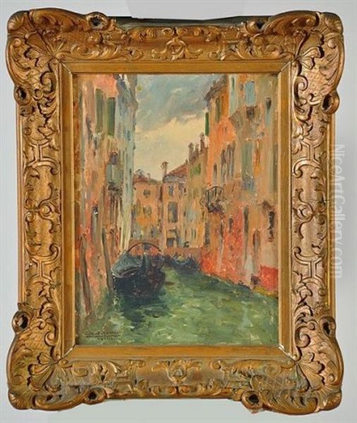 Vue De Venise Oil Painting by Joseph Saint-Germier