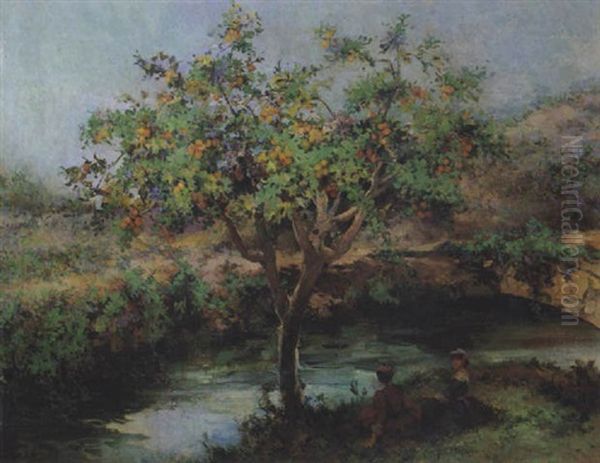 Bajo El Arbol Frutal Oil Painting by Emilio Sala Frances