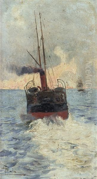 Il Vaporetto Oil Painting by Paolo Sala
