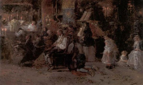 At Prayer Oil Painting by Juan Pablo Salinas