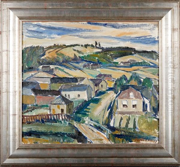 Village Landscape Oil Painting by Tyko Sallinen