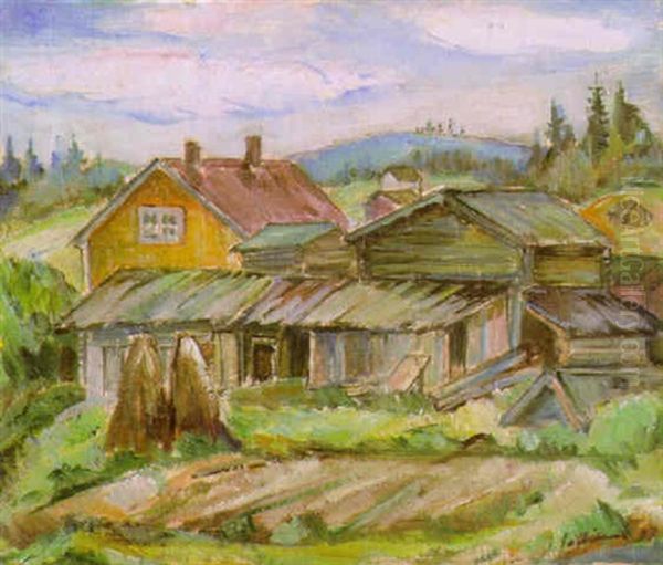 Kesapilvia Oil Painting by Tyko Sallinen