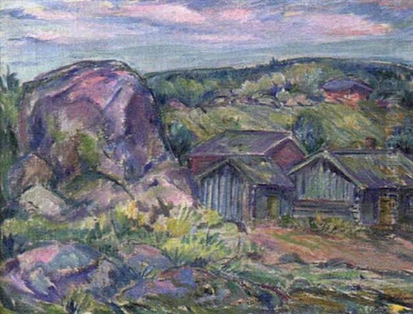 Landsbygd Oil Painting by Tyko Sallinen