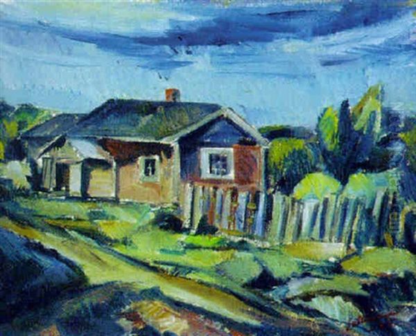 Taloja Oil Painting by Tyko Sallinen