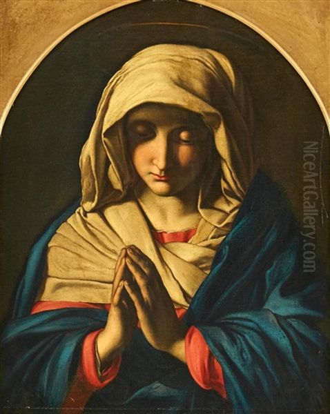 Virgin Mary In Prayer Oil Painting by Giovanni Battiata Salvi, Il Sassoferrato