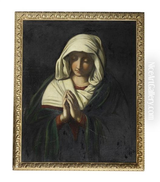 The Virgin In Prayer Oil Painting by Giovanni Battista Salvi (Il Sassoferrato)