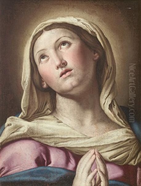 The Madonna In Prayer Oil Painting by Giovanni Battiata Salvi, Il Sassoferrato
