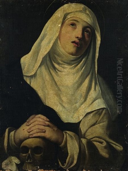 Santa Caterina Da Siena Oil Painting by Giovanni Battista Salvi (Il Sassoferrato)