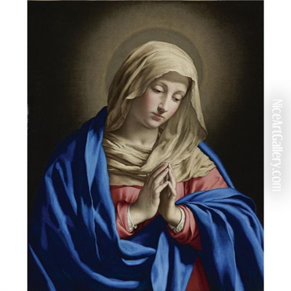 Virgin At Prayer Oil Painting by Giovanni Battista Salvi (Il Sassoferrato)