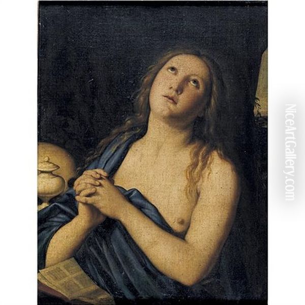 Penitent Magdalene Oil Painting by Giovanni Battista Salvi (Il Sassoferrato)
