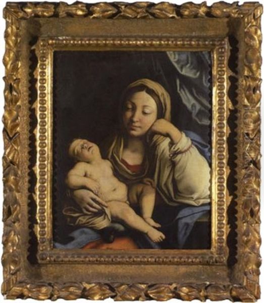 Madonna Mit Kind Oil Painting by Giovanni Battista Salvi (Il Sassoferrato)