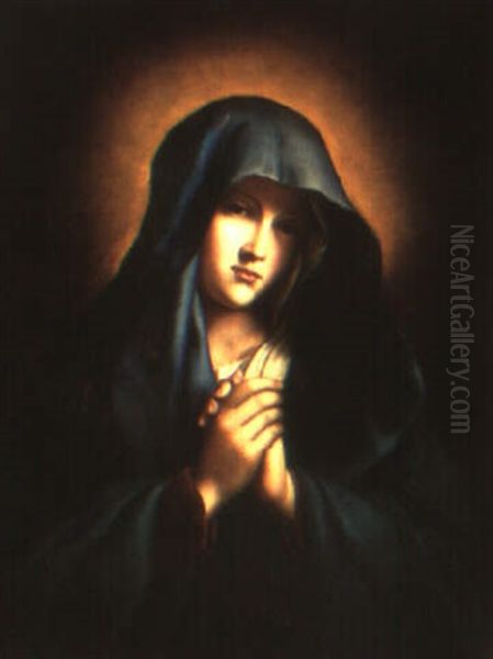 The Madonna Oil Painting by Giovanni Battista Salvi (Il Sassoferrato)
