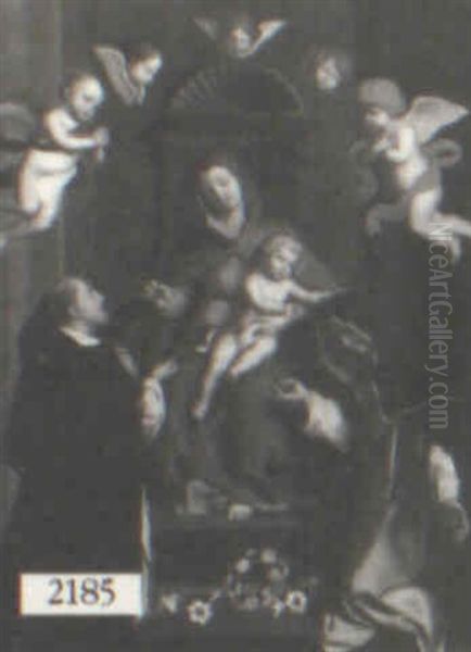 Madonna And Child Oil Painting by Giovanni Battista Salvi (Il Sassoferrato)