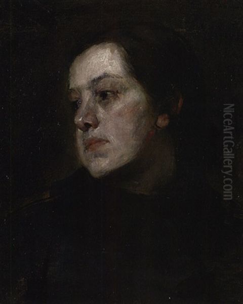 Brustportrat Einer Jungen Magd Oil Painting by Leo Samberger