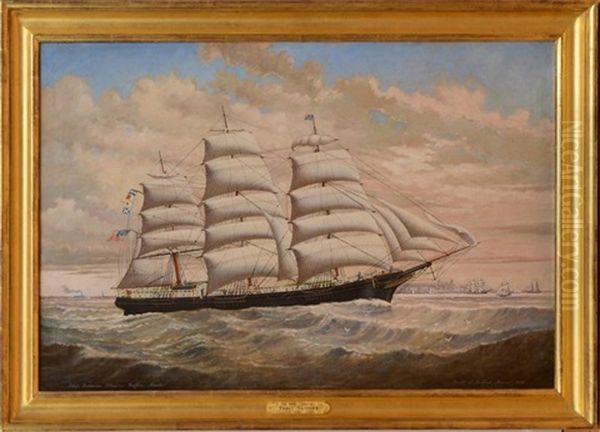 The Ship Leonora Oil Painting by Percy A. Sanborn
