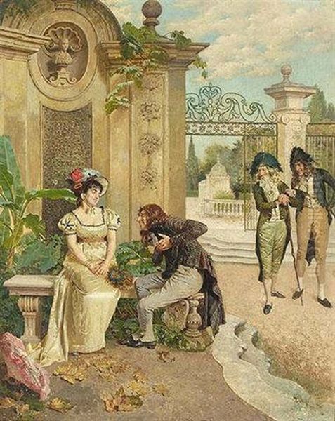 Fete Gallante Oil Painting by Salvador Sanchez Barbudo