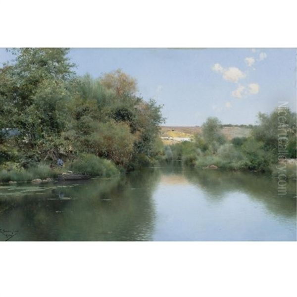 El Rialaje - Alcala Oil Painting by Emilio Sanchez-Perrier