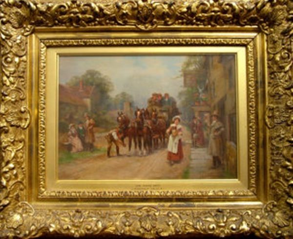 The White Hart Oil Painting by John Sanderson-Wells