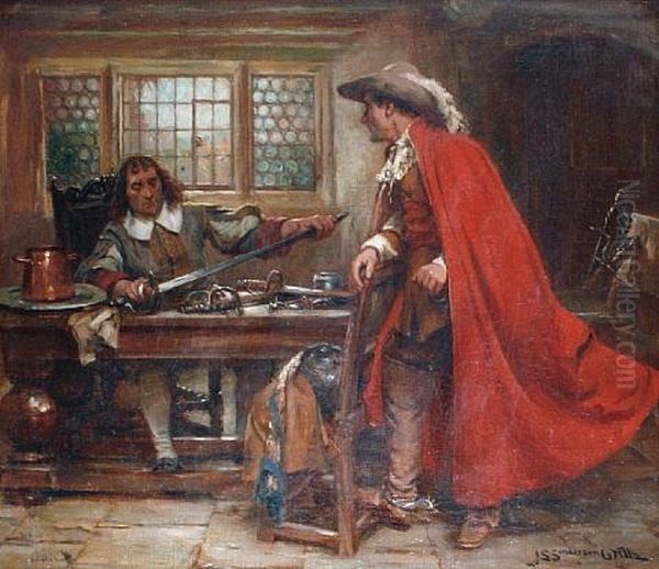 At The Armorers Oil Painting by John Sanderson-Wells
