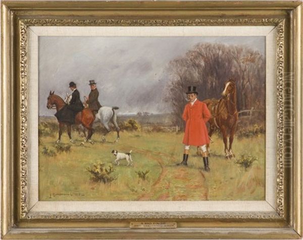 A Bad Finish Oil Painting by John Sanderson-Wells