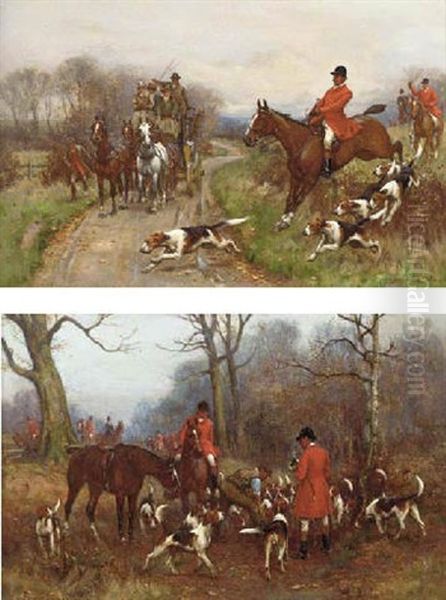 In Full Cry Oil Painting by John Sanderson-Wells