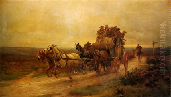 The Hazard Of The Road Oil Painting by John Sanderson-Wells