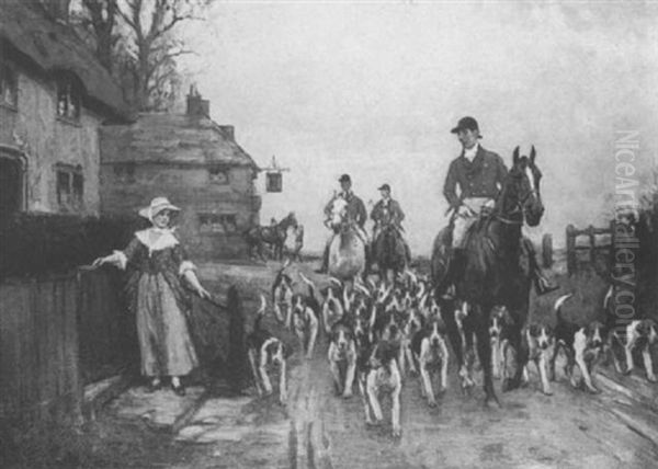 Hacking Home Oil Painting by John Sanderson-Wells