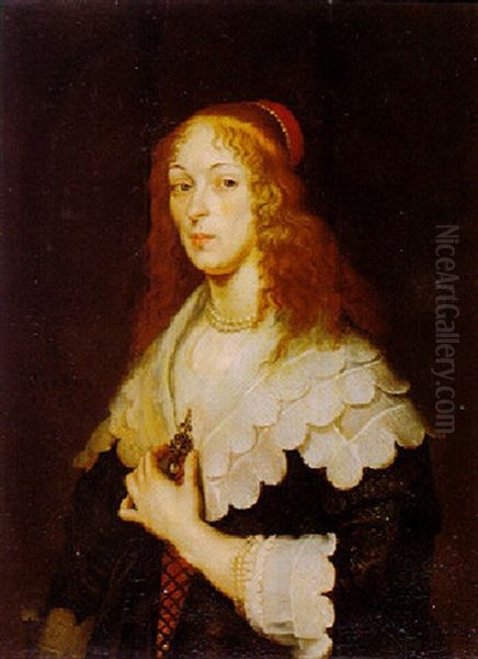 Portrait Of A Lady Oil Painting by Joachim von, I Sandrart