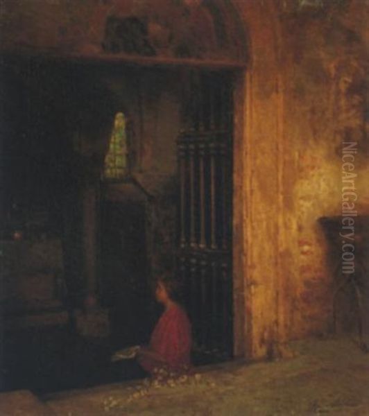 Sul Portale Oil Painting by Rubens Santoro