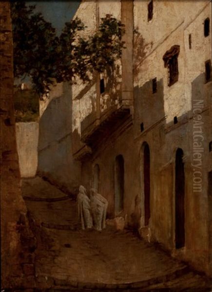 Street Scene In Algiers Oil Painting by William Sartain