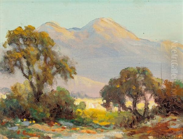 California Landscapes (two Works) Oil Painting by Herbert Sartelle