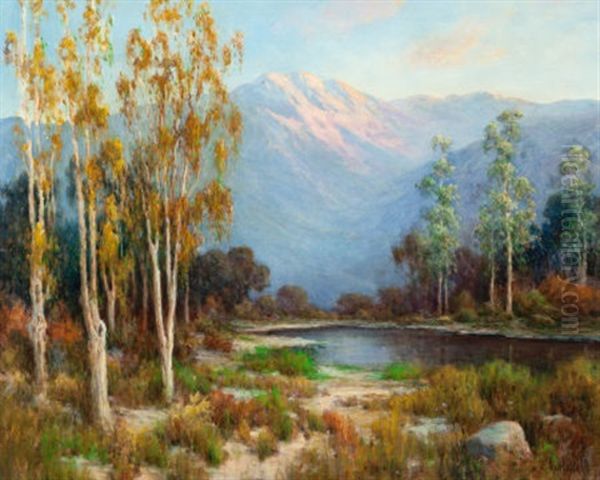 California Mountain Glow Oil Painting by Herbert Sartelle