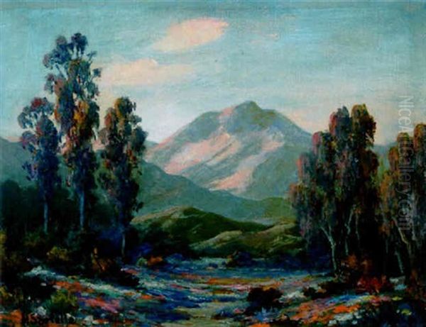 California Wildflowers Oil Painting by Herbert Sartelle