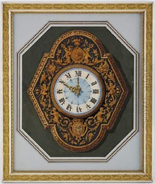Projet Pour Une Horloge Avec Putti Oil Painting by Charles Bour
