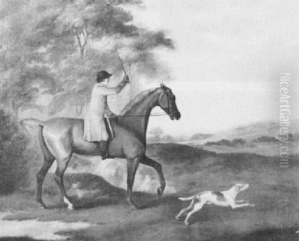 A Huntsman And Hound;                                       The Kill Oil Painting by John Nost Sartorius