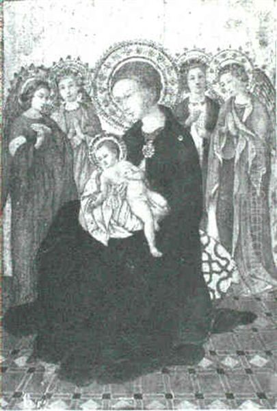 Madonna Of Humility Oil Painting by  Sassetta