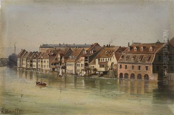 Kleine Ansicht Von Klein-venedig In Bamberg Oil Painting by Hubert Sattler