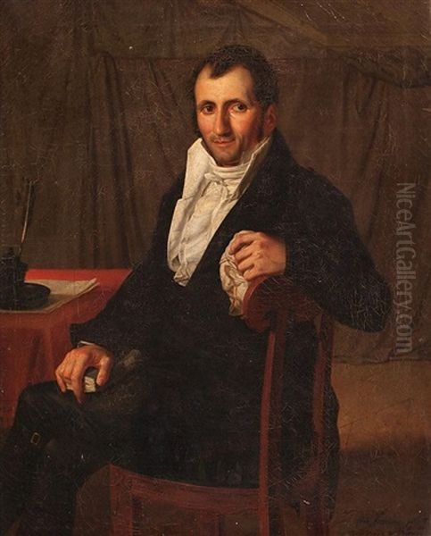 Retrato De Un Joven Oil Painting by Felix Saurines