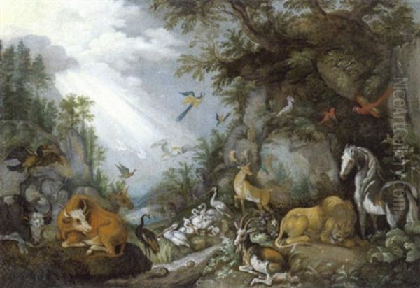 Paradies-landschaft Oil Painting by Roelandt Savery