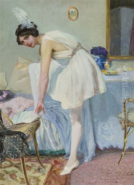 In Camerino Oil Painting by Filippo Martori Savini