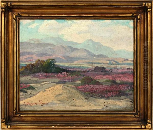 Desert Sand Verbena Oil Painting by Fred Grayson Sayre