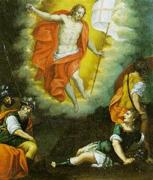 La Resurrezione Oil Painting by  Scarsellino
