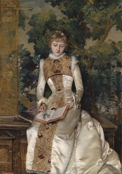 Das Vergissmeinnicht Oil Painting by Gabriel Schachinger